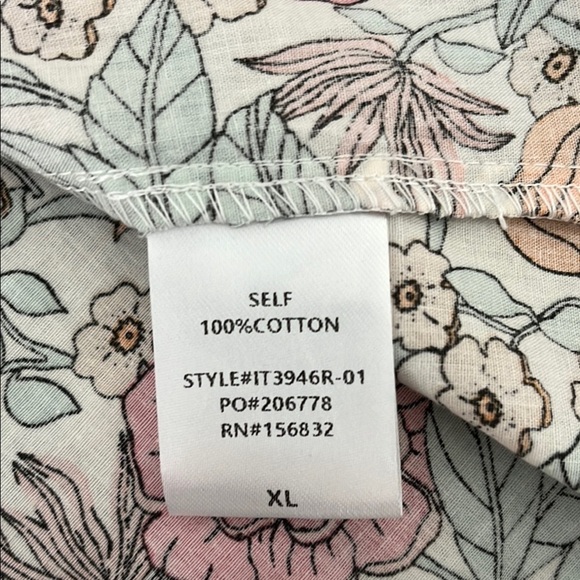 BiBi Floral Ruffled Blouse in Pink and Cream - Picture 8 of 9